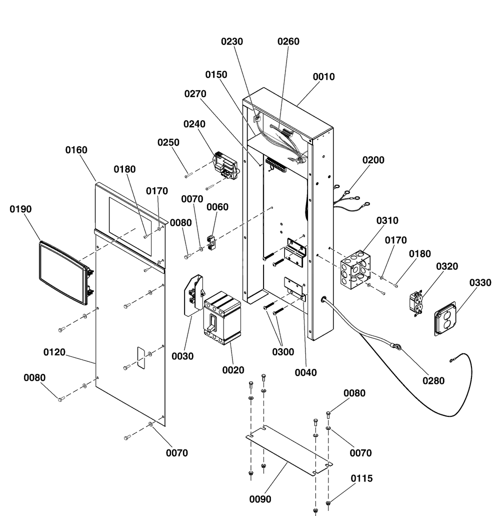 Circuit Protection Group Diagram and Parts List for 080084-01  Briggs and Stratton Generator
